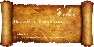 Huszár Leontina névjegykártya